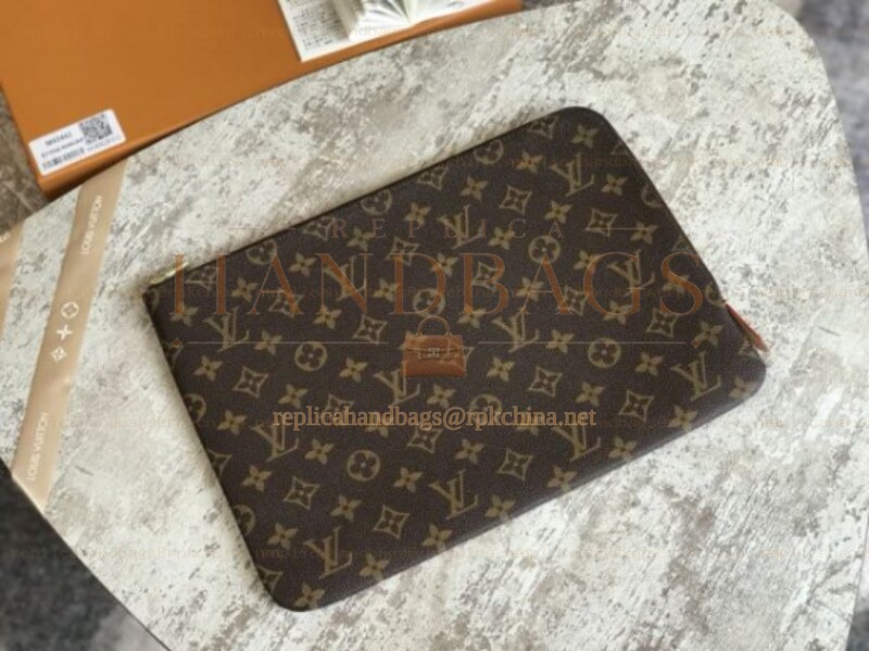 Replica Louis Vuitton Brown Monogram Pink Interior Etui Voyage MM