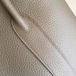 Replica Hermes Taupe Garden Party 30 Textured Leather Bag