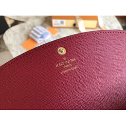 Replica Louis Vuitton Brown Monogram Burgundy Snap Emilie Wallet