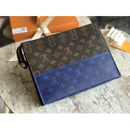 Replica Louis Vuitton Brown Monogram Blue Gradient Pochette Voyage MM