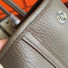 Replica Hermes Taupe Garden Party 30 Textured Leather Bag