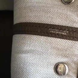 Replica Hermes Taupe Garden Party 30 Textured Leather Bag