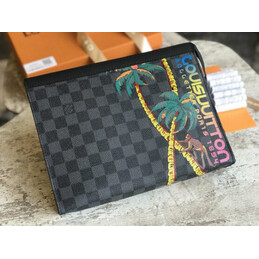 Replica Louis Vuitton Damier Graphite Palm Tree Pochette Voyage MM