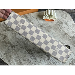 Replica Louis Vuitton White Damier V Stripe Pochette Voyage MM Zip Pouch