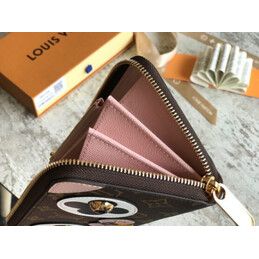 Replica Louis Vuitton Brown Monogram Dog Graphic Zippy Wallet