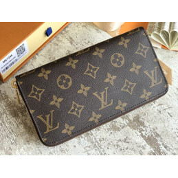 Replica Louis Vuitton Brown Monogram Dog Graphic Zippy Wallet