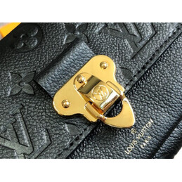 Replica Louis Vuitton Black Embossed Monogram Vavin Chain Wallet