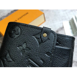 Replica Louis Vuitton Black Embossed Monogram Vavin Chain Wallet