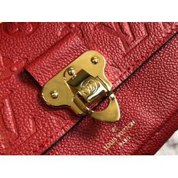 Replica Louis Vuitton Red Embossed Monogram Vavin Chain Wallet
