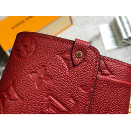 Replica Louis Vuitton Red Embossed Monogram Vavin Chain Wallet