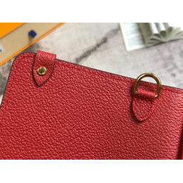 Replica Louis Vuitton Red Embossed Monogram Vavin Chain Wallet