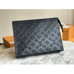 Replica Louis Vuitton Black Embossed Monogram Pochette Voyage MM