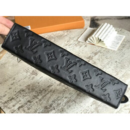 Replica Louis Vuitton Black Embossed Monogram Pochette Voyage MM