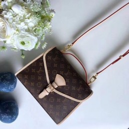 Replica Louis Vuitton Brown Monogram Pale Pink Trim Bel Air