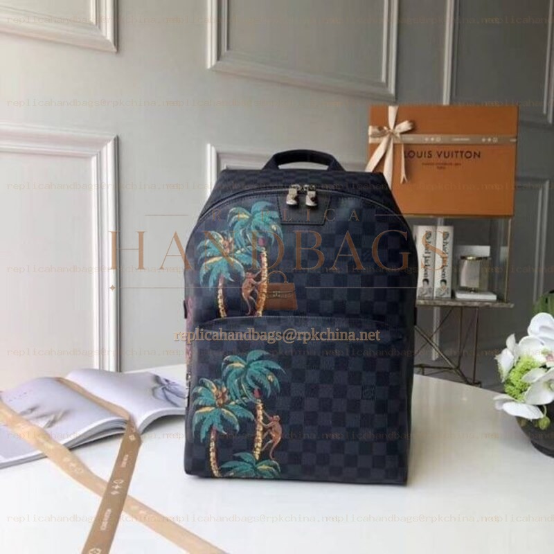 Replica Louis Vuitton Damier Graphite Palm Tree Apollo Backpack