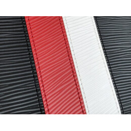 Replica Louis Vuitton Black Epi Leather Red White Stripe Zippy Organizer Wallet