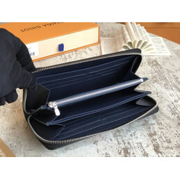 Replica Louis Vuitton Black Epi Leather Red White Stripe Zippy Organizer Wallet