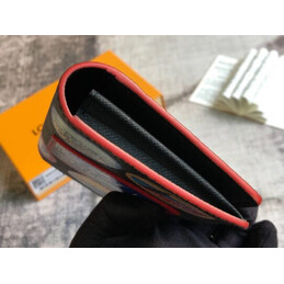 Replica Louis Vuitton Black Travel Sticker Zippy Organizer Wallet
