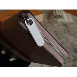 Replica Louis Vuitton Pale Pink Red White Stripe Zippy Wallet