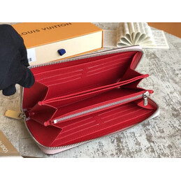 Replica Louis Vuitton Pale Pink Red White Stripe Zippy Wallet