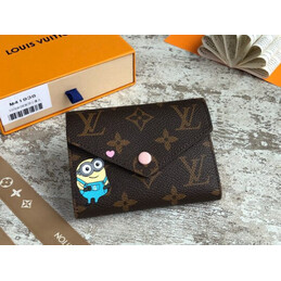 Replica Louis Vuitton Brown Monogram Minion Patch Victorine Wallet