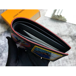 Replica Louis Vuitton Black Travel Sticker Multiple Wallet