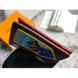 Replica Louis Vuitton Black Travel Sticker Multiple Wallet