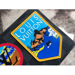 Replica Louis Vuitton Black Travel Sticker Multiple Wallet