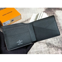 Replica Louis Vuitton Black Travel Sticker Multiple Wallet