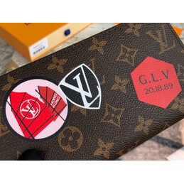 Replica Louis Vuitton Brown Monogram London Patch Zippy Wallet