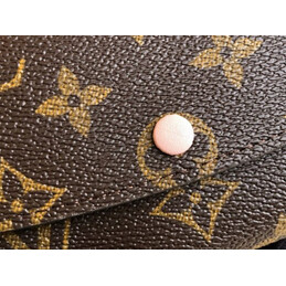 Replica Louis Vuitton Brown Monogram Pale Pink Snap Emilie Wallet