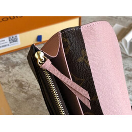 Replica Louis Vuitton Brown Monogram Pale Pink Snap Emilie Wallet