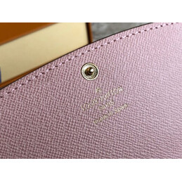 Replica Louis Vuitton Brown Monogram Pale Pink Snap Emilie Wallet