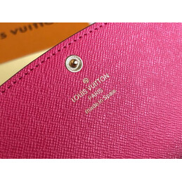 Replica Louis Vuitton Brown Monogram Red Snap Emilie Wallet - Style 2