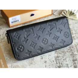 Replica Louis Vuitton Black Monogram Shadow Zippy Organizer Wallet