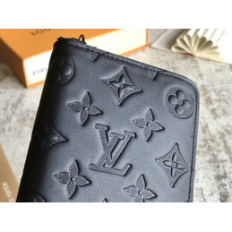 Replica Louis Vuitton Black Monogram Shadow Zippy Organizer Wallet