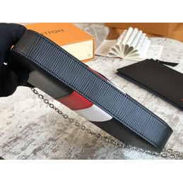 Replica Louis Vuitton Black Red White Stripe Felicie Pochette