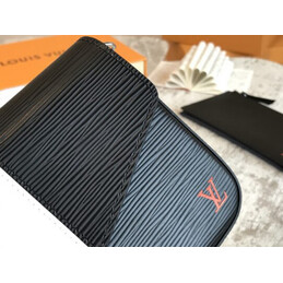 Replica Louis Vuitton Black Red White Stripe Felicie Pochette