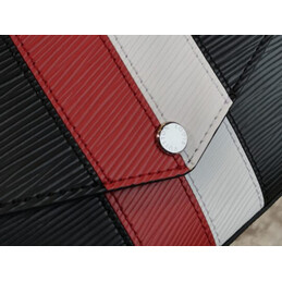 Replica Louis Vuitton Black Red White Stripe Felicie Pochette