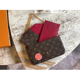 Replica Louis Vuitton Brown Monogram Panda Patch Felicie Pochette