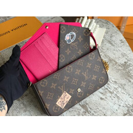 Replica Louis Vuitton Brown Monogram Multicolor Patch Felicie Pochette