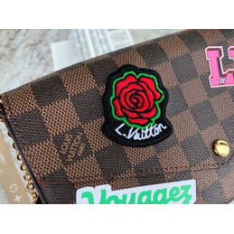 Replica Louis Vuitton Brown Damier Ebene Multicolor Patch Felicie Pochette
