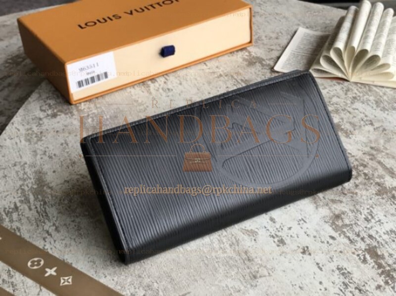 Replica Louis Vuitton Black Epi Leather Brazza Wallet