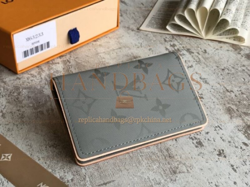 Replica Louis Vuitton Gray Monogram Shadow Pocket Organizer