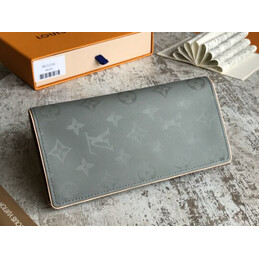 Replica Louis Vuitton Gray Monogram Shadow Brazza Wallet