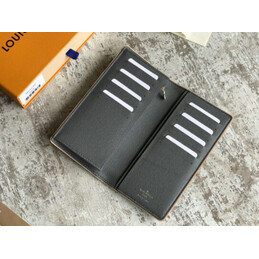 Replica Louis Vuitton Gray Monogram Shadow Brazza Wallet