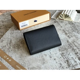 Replica Louis Vuitton Black Studded Capucines Compact Wallet