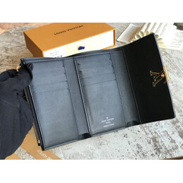 Replica Louis Vuitton Black Studded Capucines Compact Wallet