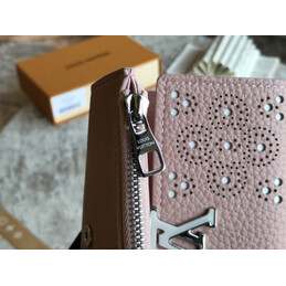 Replica Louis Vuitton Pale Pink Studded Capucines Compact Wallet