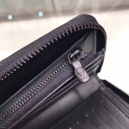 Replica Louis Vuitton Black Embossed Monogram Shadow Brazza Wallet
